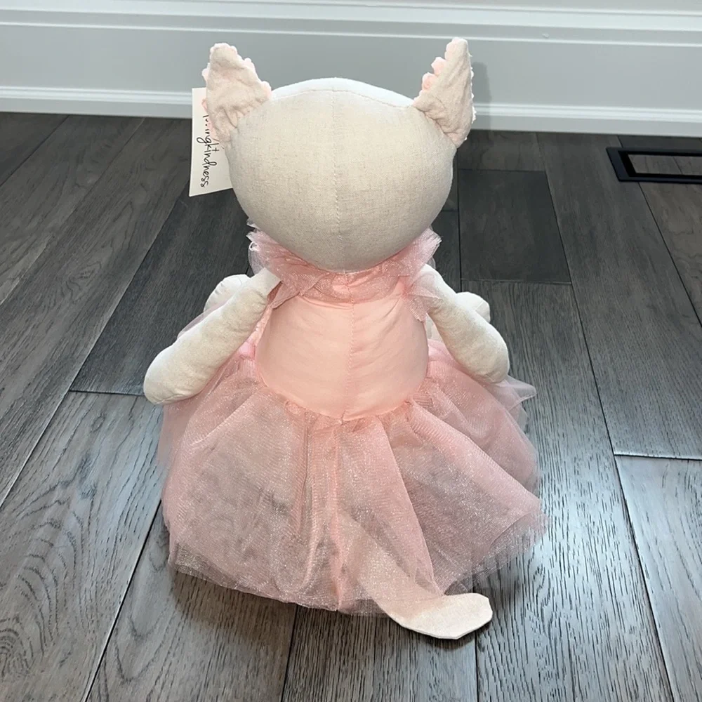 NWT Loving kindness ballerina like cat stuffed animal with tulle tutu and roses